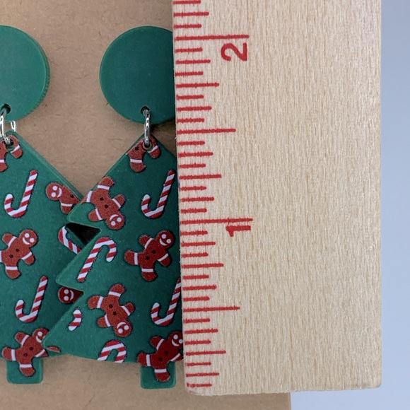 Acrylic Coffee / Hot Cocoa Cup Christmas Dangle Earrings - Picture 2 of 2